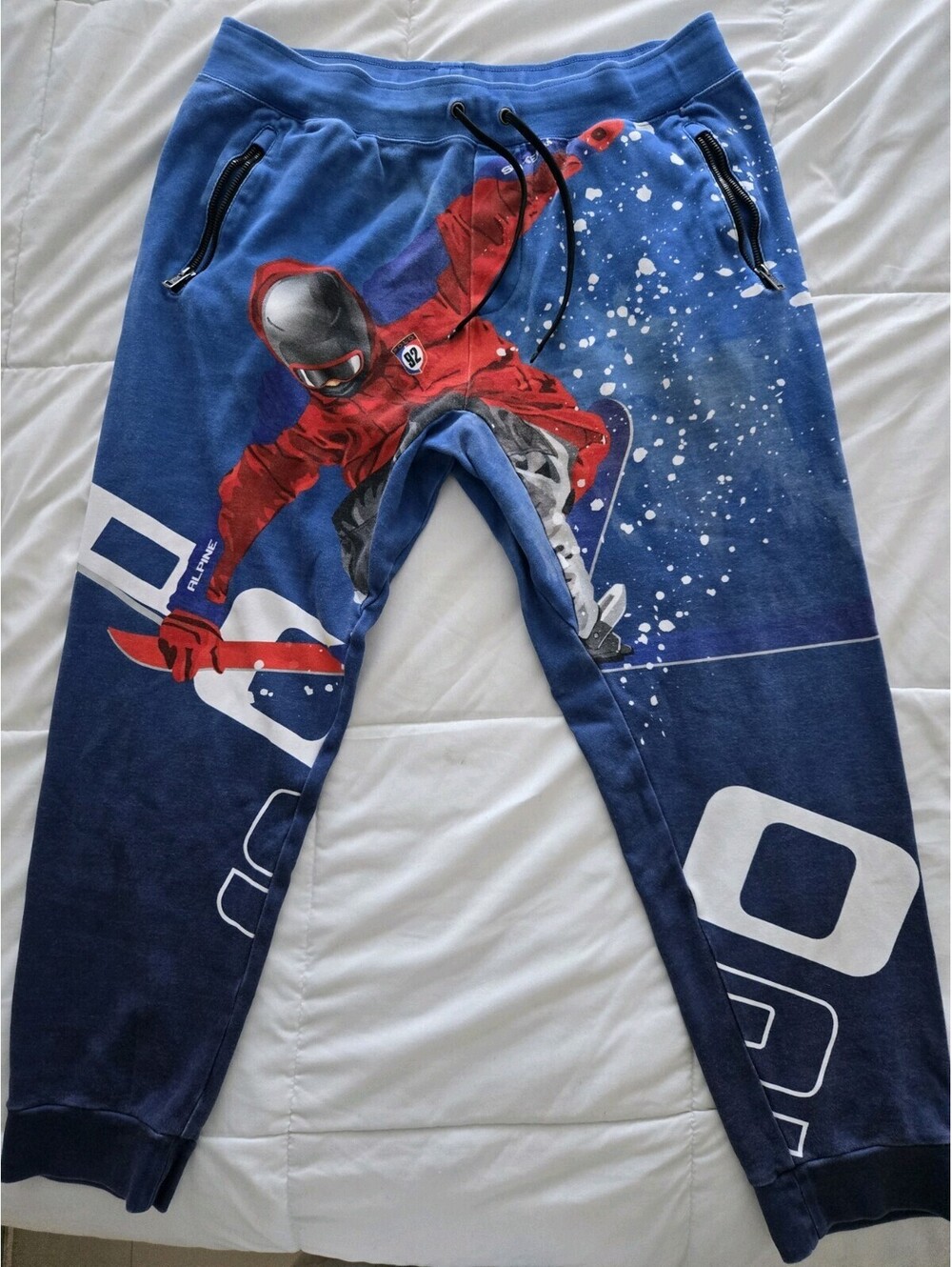 Polo Ralph Lauren Suicide Alpine Skier Graphic Sweatpants Jogger $348 Large